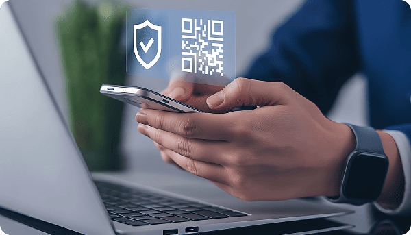 Secure QR code example using HTTPS safe scanning tips