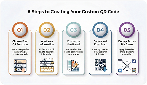 How to create QR code online free QR Code Generator steps