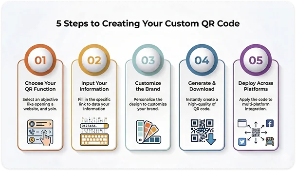 How to create QR code online free QR Code Generator steps
