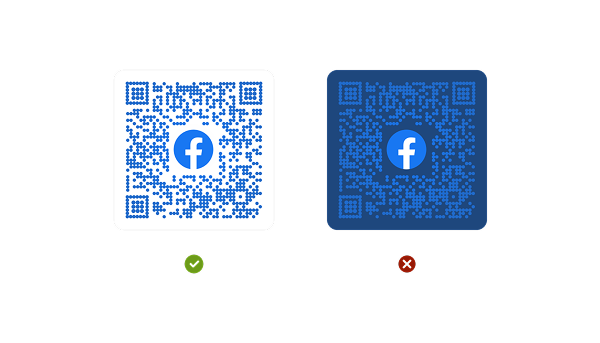 QR code color contrast examples for better scan accuracy