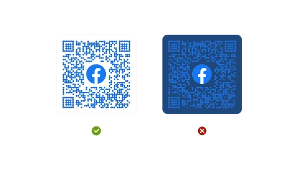 QR code color contrast examples for better scan accuracy