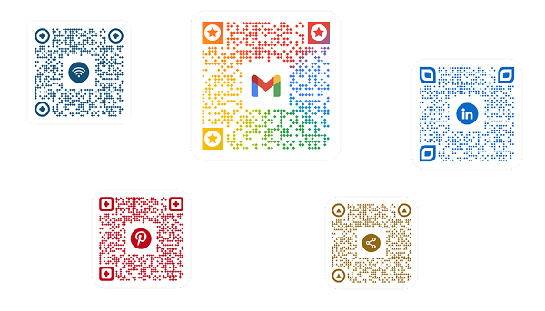 Branded QR code with logo customization example