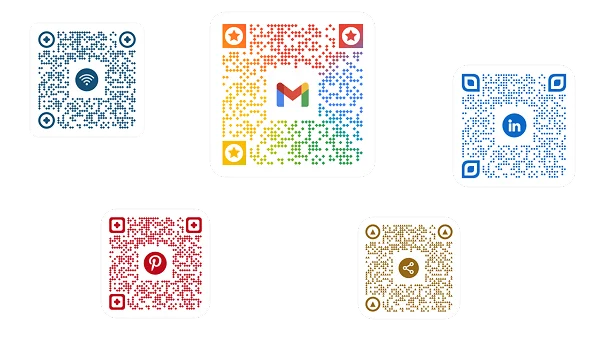 Branded QR code with logo customization example